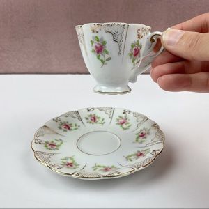 Vintage Ucagco China Occupied Japan Floral Tea Cup Saucer Set